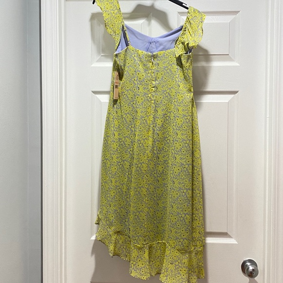 Nanette Lepore Lemon Meringue Spring Bloom asymmetrical ruffle print dress - Picture 6 of 12